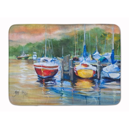 Carolines Treasures Up the Creek Sailboat Machine Washable Memory Foam Mat JMK1086RUG